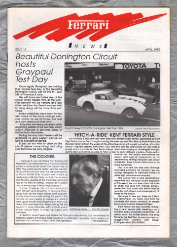 Ferrari News - Issue No.12 - April 1989 - `Un Uomo Formidabile` - Published by Medialine Communications