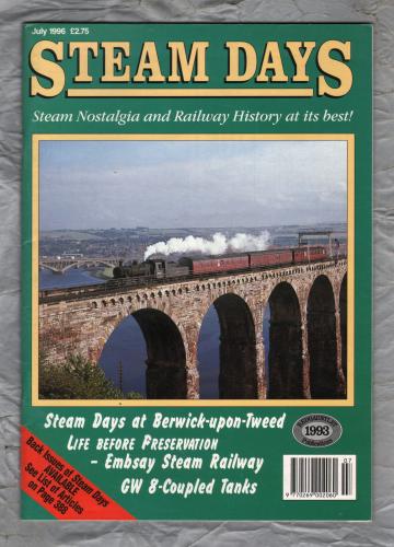 Steam Days - No.83 - July 1996 - `Great Western Eight-Coupled Tanks` - Redgauntlet Publication