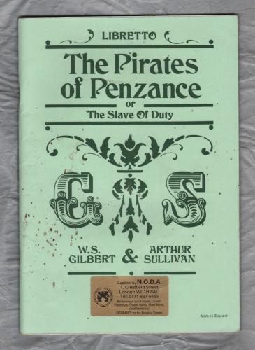 The Pirates of Penzance or The Slave of Duty by W.S Gilbert and Arthur Sullivan - `Vocal Score Book` - International Music Publications