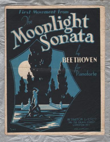 First Movement From - `Moonlight Sonata` by Ludwig Van Beethoven - Published by W. Paxton & Co.