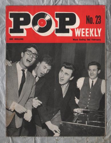 Pop Weekly - First Series No.23 - W/E 2nd Feb 1963 - `Shadows Cover` - Pop Weekly Ltd