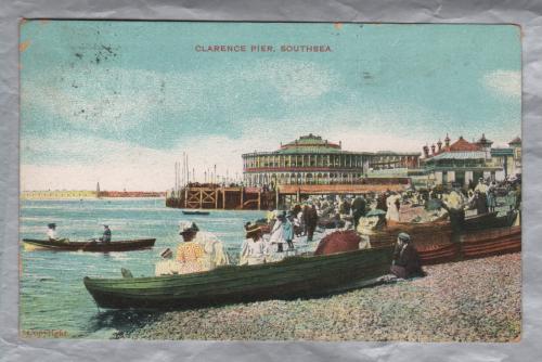 `Clarence Pier.  Southsea` - Postally Used - Portsmouth - 7th November 1907 Postmark - Gottschalk,Dreyfuss & Davis Ltd Postcard