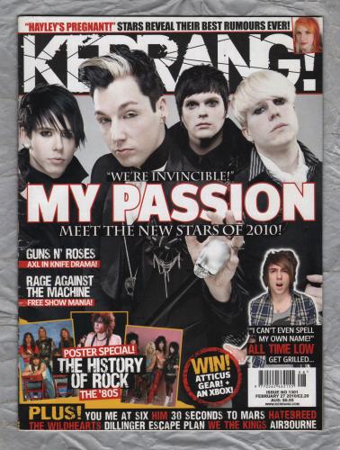 Kerrang! - Issue No.1301 - February 27th 2010 - `Rage Against The Machine` - Published By Bauer Periodicals