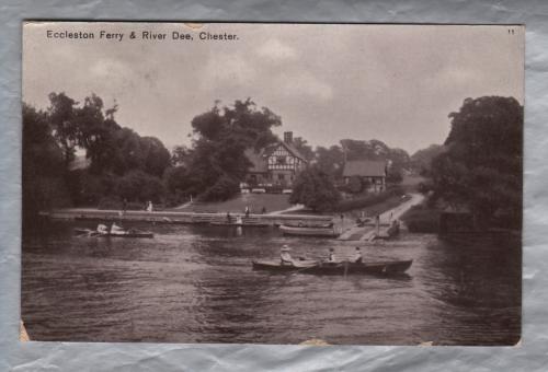 `Eccleston Ferry & River Dee. Chester` - Postally Used - Chester 13st May 1913 - Postmark - Hugo Lang & Co. Postcard