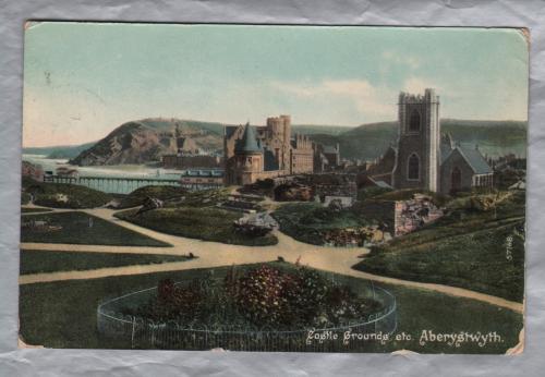`Castle Grounds etc. Aberystwyth.` - Postally Used - Towyn.S.O 20th July 1908 Merioneth - Postmark - F.Frith & Co. Postcard