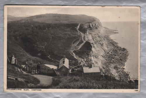 `Ecclesbourne Glen. Hastings` - Postally Used - Hastings 7th August 1935 - Postmark - J.Salmon Ltd. Postcard