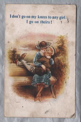 `I Don`t Go On My Knees To Any Girl...` - Postally Used - Southport 30th August 19?? - Postmark - Bamford & Co. Postcard