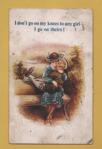 `I Don`t Go On My Knees To Any Girl...Comic Series 864` - Postally Used - Bamford & Co. Postcard