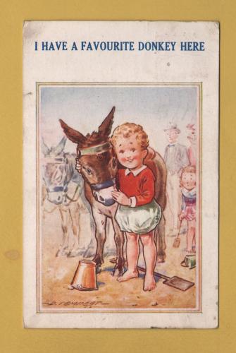 `I Have A Favourite Donkey Here - Seaside Comic Series 1684` - Postally Used-1924 - Bamford & Co. Postcard