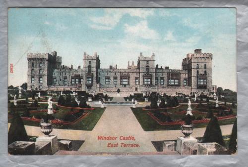 `Windsor Castle, East Terrace` - Postally Used - Cresselly 10th July 1913 - Postmark - Frith`s Postcard