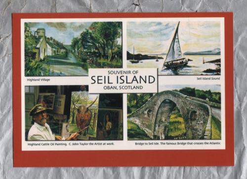 `Souvenir Of Seil Island, Oban, Scotland - Postally Unused - The Highland Arts Exhibition - C.John Taylor Postcard.
