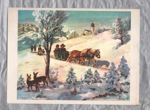 `God Jul Och Gott Nytt Ar` - Sweden - Postally Used - Malmo 22nd December 1972 Postmark - C.Pasche Illustrated