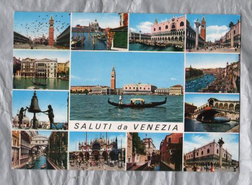 `SALUTI da VENEZIA` - Postally Unused - S.Marco Postcard