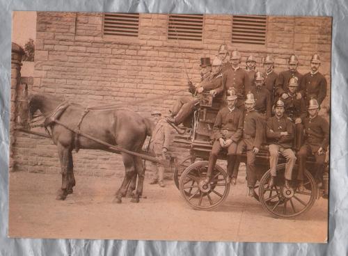 `The Abergavenny Voluntary Fire Brigade c1900` - Modern Postcard - Postally Unused - Monmouth District Council Museums Service Postcard