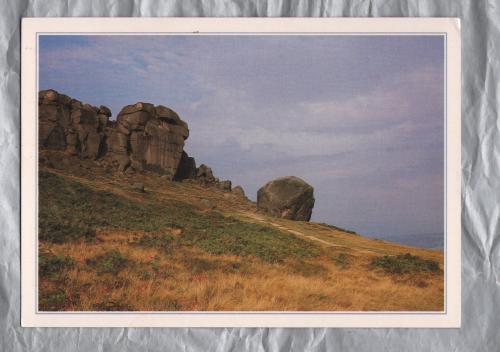 `Cow and Calf Rocks, Ilkley Moor, Yorkshire` - Postally Used - Unknown Postmark - J.Arthur Dixon Postcard.