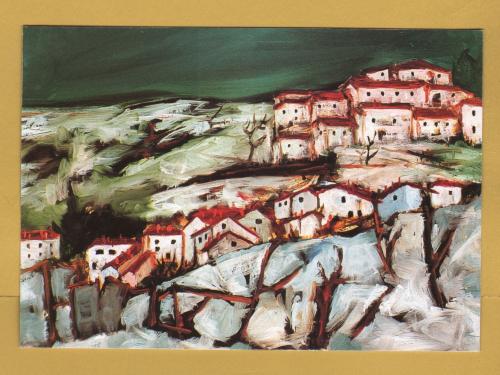 `Collina Innevata, Simona Gaido` - Postally Unused - arteincornice Postcard