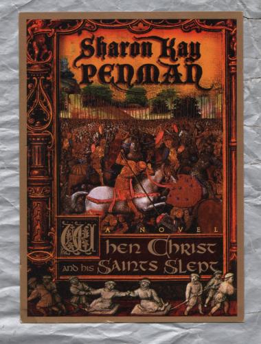 `When Christ and his Saints Slept - Sharon Kay Penman` - Promo Card - Postally Unused - Henry Holt Postcard 1995
