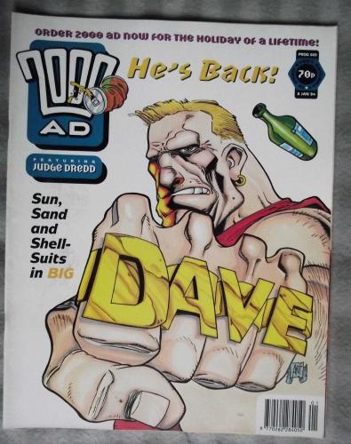 `2000 A.D. Featuring Judge Dredd` - 8th January 1994 - Prog No.869 - `Sun,Sand and Shell Suits in Big Dave`.