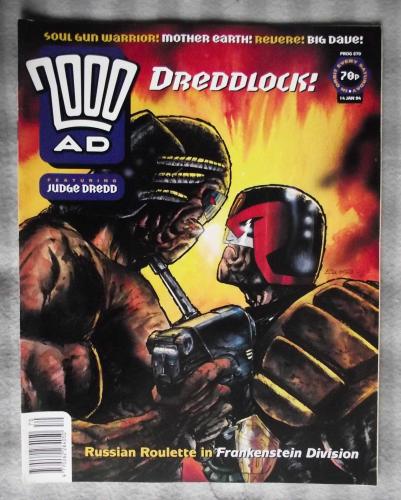 `2000 A.D. Featuring Judge Dredd` - 14th January 1994 - Prog No.870 - `Dreddlock! - Russian Roulette in Frankenstein Division`.