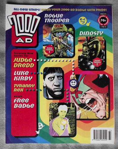 `2000 A.D. Featuring Judge Dredd` - 4th February 1994 - Prog No.873 - `Rogue Trooper,Dinosty, Judge Dredd, Luke Kirby, Tyranny Rex`.