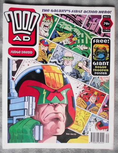 `2000 A.D. Featuring Judge Dredd` - 11th February 1994 - Prog No.874 - `The Galaxy`s First Action Hero!`.