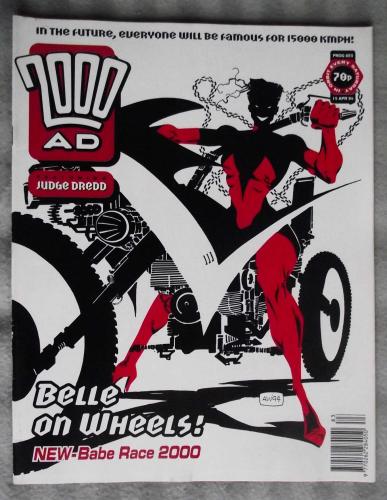 `2000 A.D. Featuring Judge Dredd` - 15th April 1994 - Prog No.883 - `Belle On Wheels! New-Babe Race 2000`.