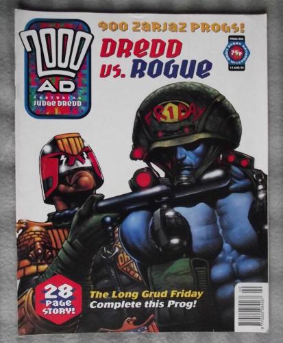 `2000 A.D. Featuring Judge Dredd` - 12th August 1994 - Prog No.900 - `Dredd vs Rogue`.