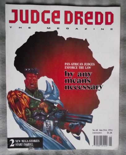 Judge Dredd Megazine - 21st January 1994 - No.45 - `Pan-African Judges Enforce The Law by any means necessary`.