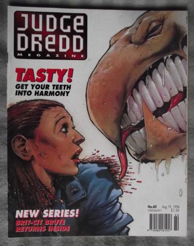 Judge Dredd Megazine - 19th August 1994 - No.60 - `Tasty! Get Your Teeth Into Harmony`