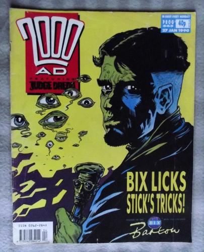 `2000 A.D. Featuring Judge Dredd` - 27th January 1990 - Prog No.663 - `Bix Licks Stick`s Tricks!`.