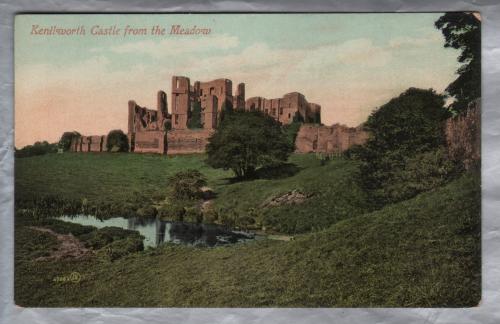 `Kenilworth Castle from the Meadow` - Postally Unused - Valentine Postcard.