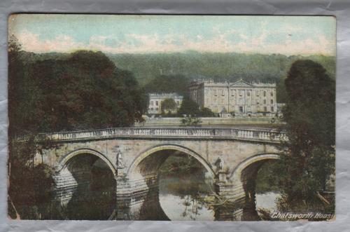 `Chatsworth House` Derbyshire - Postally Unused - Horrocks & Co Postcard