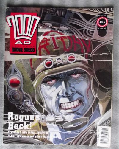 `2000 A.D. Featuring Judge Dredd` - 5th January 1991 - Prog No.712 - `Rogue`s Back!`.