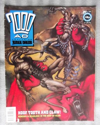 `2000 A.D. Featuring Judge Dredd` - 27th April 1991 - Prog No.728 - `Hoof,Tooth And Claw!`.