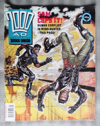 `2000 A.D. Featuring Judge Dredd` - 25th May 1991 - Prog No.732 - `Sam Cops It!: Human Conflict In Robo-Hunter`.