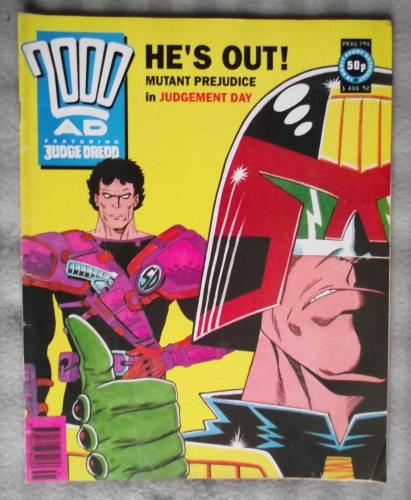 `2000 A.D. Featuring Judge Dredd` - 1st August 1992 - Prog No.794 - `He`s Out!: Mutant Prejudice In Judgement Day`.