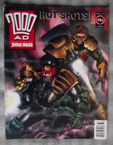 `2000 A.D. Featuring Judge Dredd` - 15th August 1992 - Prog No.796 - `Hot Shots!`.