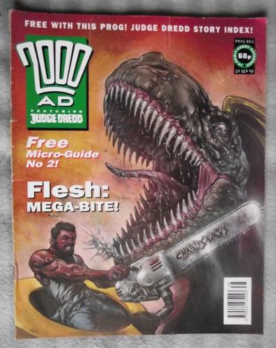 `2000 A.D. Featuring Judge Dredd` - 19th September 1992 - Prog No.801 - `Flesh: Mega-Bite!`