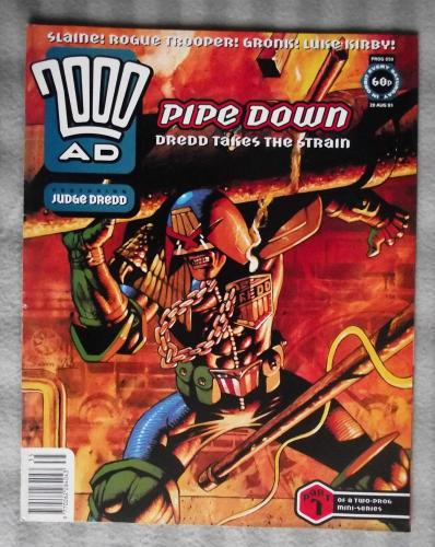 `2000 A.D. Featuring Judge Dredd` - 28th August 1993 - Prog No.850 - `Pipe Down: Dredd Takes The Strain.