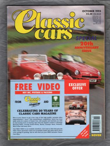 Classic Cars Magazine - October 1993 - Vol.21 No.1 - `Special 20th Anniversary Issue` - Published by IPC Magazines
