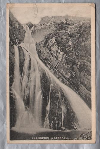 `Llanberis Waterfall` - Postally Used - Barmouth 4th September 1923 Postmark - Valentines Postcard