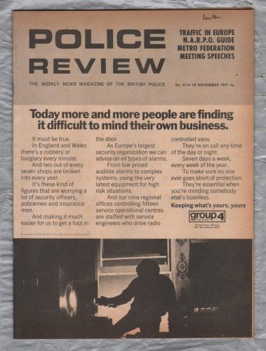 Police Review - `Traffic in Europe` - Vol.79 - No.4114 - 19th November 1971 - Police Review Publishing Company
