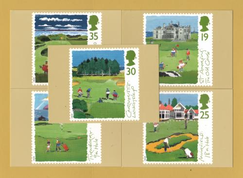 U.K - PHQ Cards - 163 Set - Issued 5th July 1994 - 5 Stamp Cards - Golf Issue - Unused