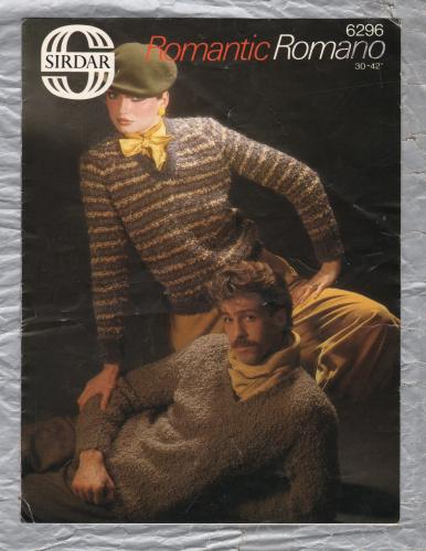 Sirdar - Romantic Romano - 30-42" - Design No.6296 - Male & Female Sweater - Knitting Pattern