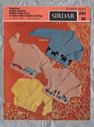 Sirdar - Sunshine Series - Age 2-3 Years - Design No.224 - Cardigans for Boy or Girl - Knitting Pattern