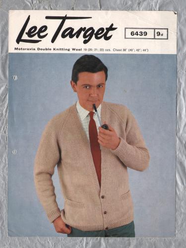 Lee Target - Double Knit - Chest 38/44" - Design No.6439 - Man`s Jacket - Knitting Pattern