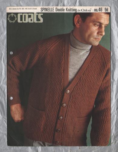 Coats - Double Knitting - Chest Sizes 36 to 46" - Design No.46 - Man`s Patterned Cardigan - Knitting Pattern	