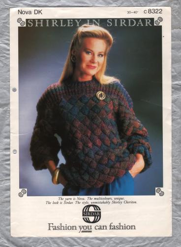 Sirdar - Nova Double Knit - 30-40" - Design No.C 8322 - Sweater - Knitting Pattern
