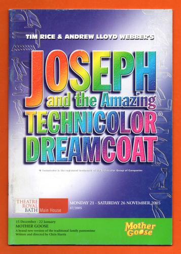 `Joseph and the Amazing Technicolour Dreamcoat` by Tim Rice & Andrew Lloyd Webber - With Craig Adams & Amanda Claire - 21st-26th November 2005 - Theatre Royal, Bath