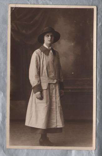 Young Woman Posing for a Studio Photograph - c1910`s - Postally Unused - Unknown Producer
